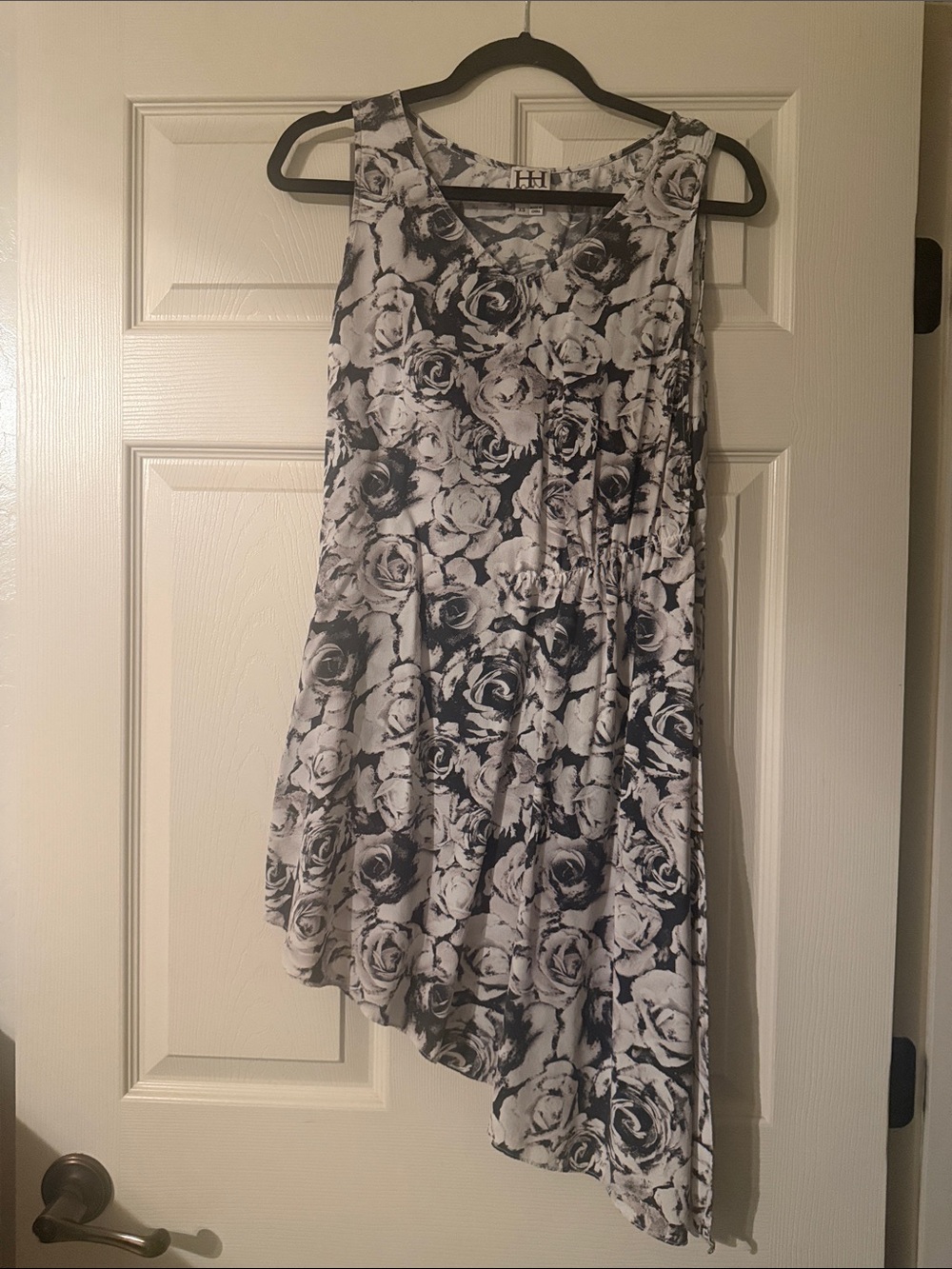 Haute Hippie Black and White Floral Midi